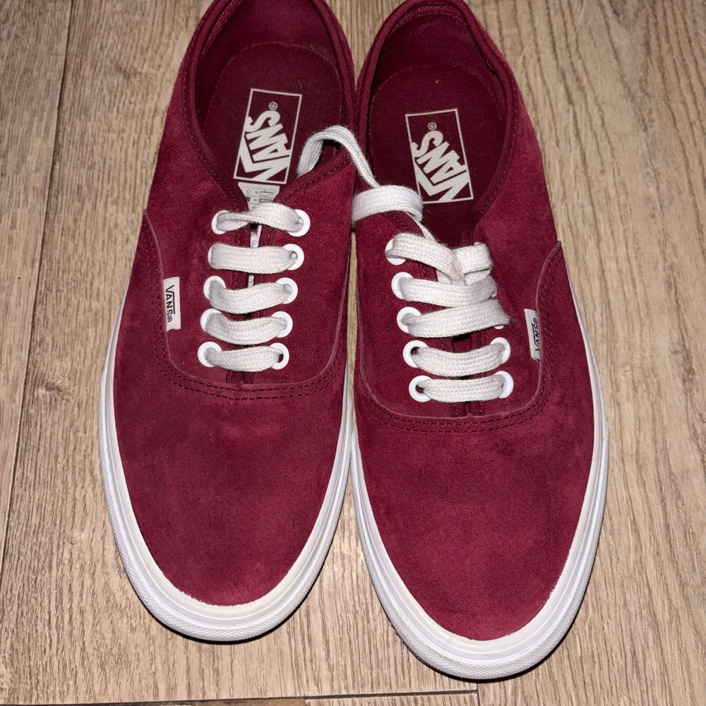 Vans Men's Burgundy Suede Sneakers